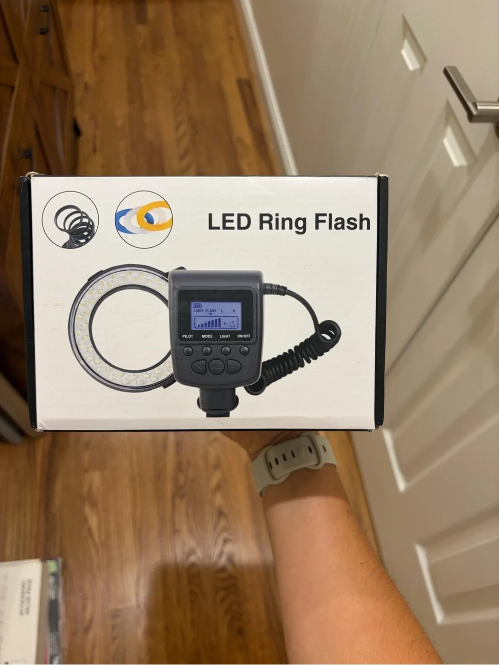 LED Macro Ring Flash for DSLR Cameras - Black